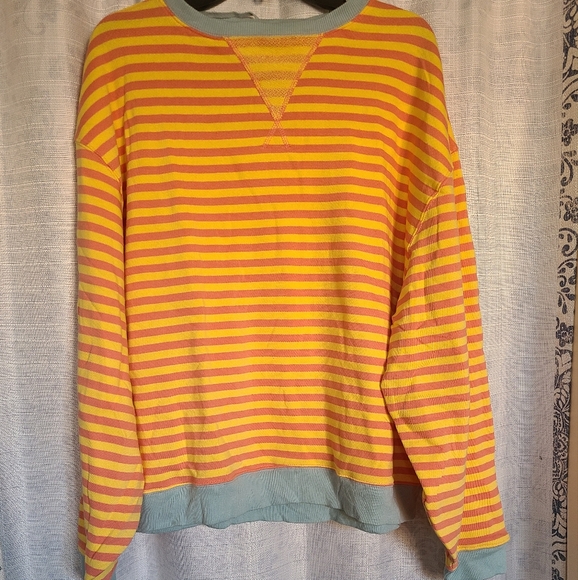 Free People Classic Striped Oversized Crewneck - Picture 3 of 5